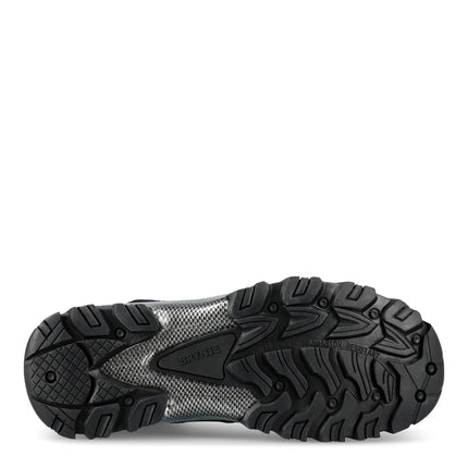 BRYNJE Arctic S7L Sicherheitsstiefel Sohle: schwarze, rutschhemmende Gummilaufsohle mit Profil und "ABRASION RESISTANT" Schriftzug.
