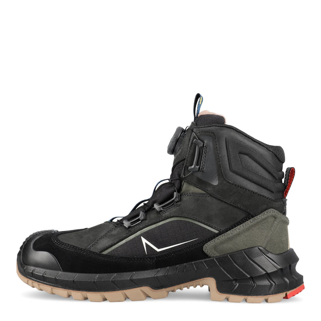 BRYNJE TReK B-dry S7S wasserdichter Sicherheitsstiefel in Schwarz mit BOA Verschluss und robuster Sohle.