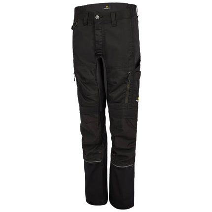 Hans Schäfer Amazone Damen Arbeitshose mit Stretch und Cordura Kniepolstertasche in Schwarz