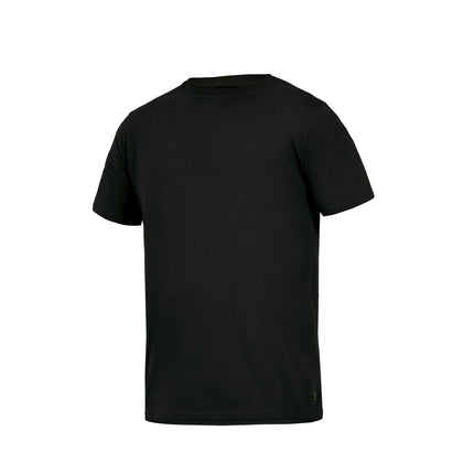 Schwarzes Leibwächter Rundhals T-Shirt Tom aus blickdichtem Single-Jersey-Mischgewebe mit kurzen Ärmeln.