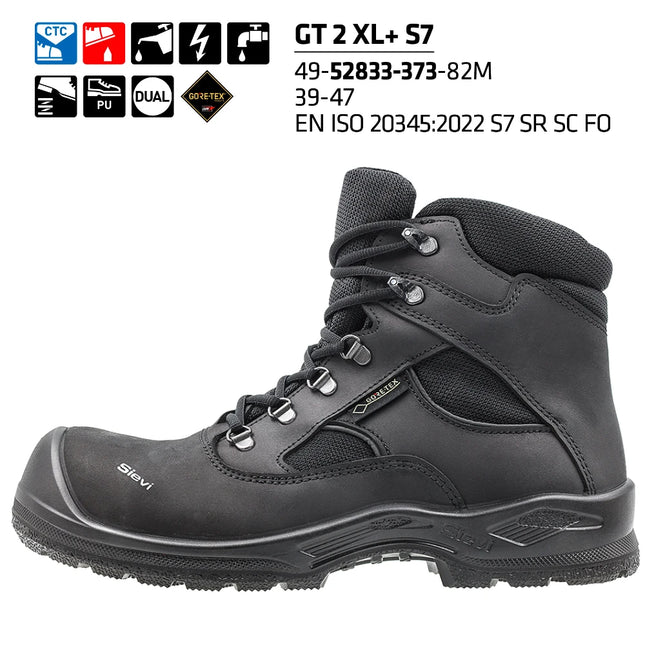 Sievi GT 2 XL+ S7 Sicherheitsstiefel mit Gore-Tex (extra Breit)