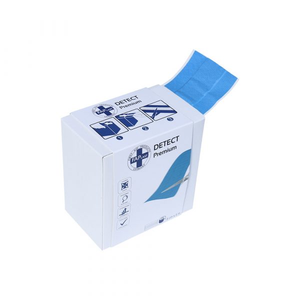 Blaue FAPLAST Detect Premium Endlospflasterbox im Format 6cm x 5m