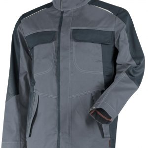 teamdress Ecorover Safety Arbeitsjacke mit Störlichtbogenklasse 1 und Chemikalienschutz in Grau Schwarz