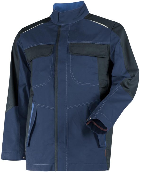 teamdress Ecorover Safety Arbeitsjacke mit Störlichtbogenklasse 1 und Chemikalienschutz in Marine schwarz