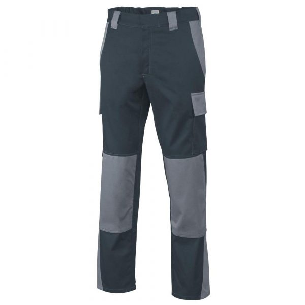 teamdress Ecorover Safety Bundhose mit Störlichtbogenklasse 1 und Chemikalienschutz in Schwarz Grau