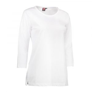 ID Identity Rundhals T-Shirt mit Dreiviertelärmeln für die Industriewäsche geeignet in Weiß