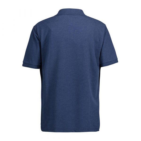 ID Pro Wear Herren Poloshirt mit Tasche in Blau meliert