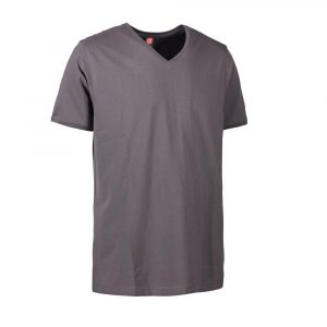 Industriewäschegeeignetes Pro Wear Care T-Shirt für den Pflegebereich im Herrenmodell mit Rundhalsausschnitt in Silbergrau