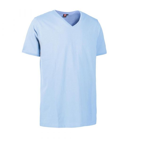 Industriewäschegeeignetes Pro Wear Care T-Shirt für den Pflegebereich im Herrenmodell mit Rundhalsausschnitt in Hellblau