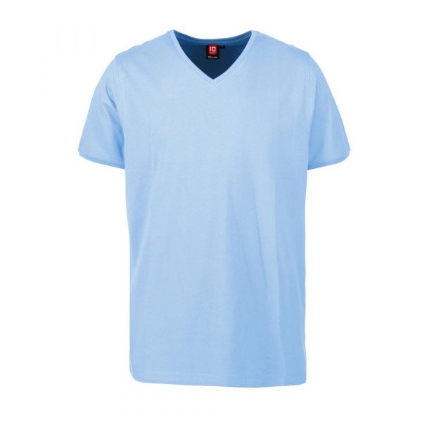 Industriewäschegeeignetes Pro Wear Care T-Shirt für den Pflegebereich im Herrenmodell mit Rundhalsausschnitt in Hellblau
