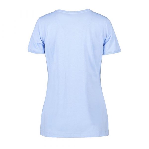 Industriewäschegeeignetes Pro Wear Care T-Shirt für die Pflege im Damenmodell mit V Ausschnitt in Hellblau