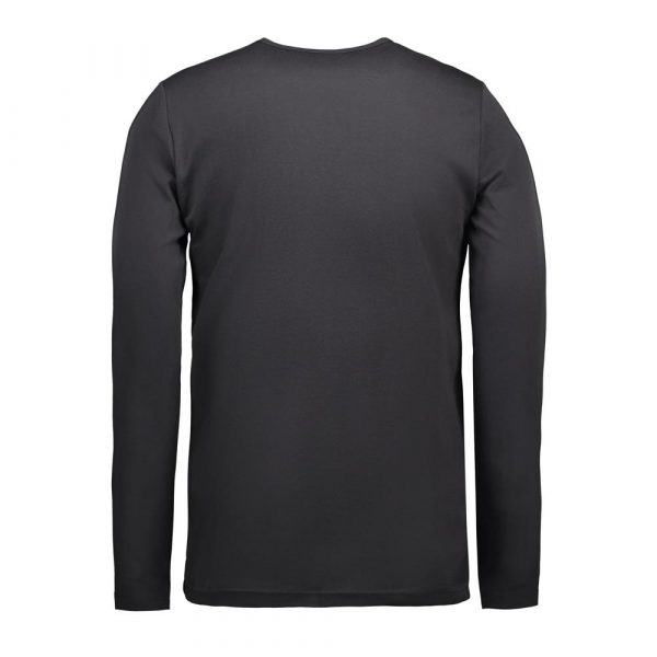 ID Interlock Langarm T-Shirt für Herren und Frauen in Schwarz