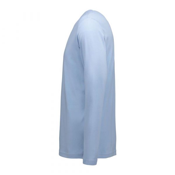 ID Interlock Langarm T-Shirt für Herren und Frauen in Babyblau