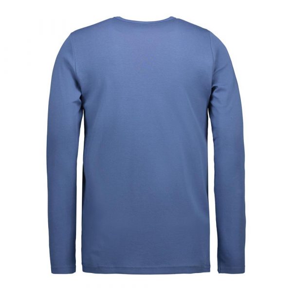 ID Interlock Langarm T-Shirt für Herren und Frauen in Blau