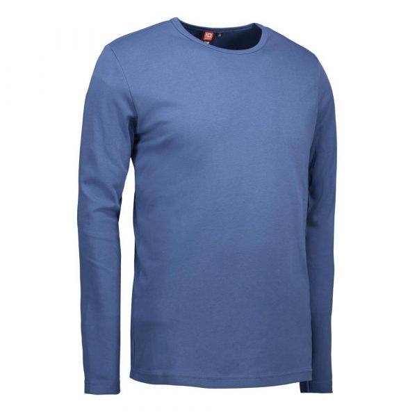 ID Interlock Langarm T-Shirt für Herren und Frauen in Blau