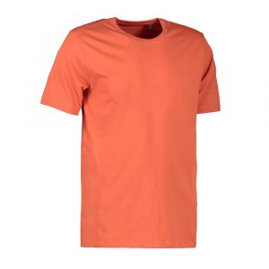 Bio O Neck T-Shirt für Herren / Unisex in Coral. Nachhaltig für privat Personen & Arbeitskleidung