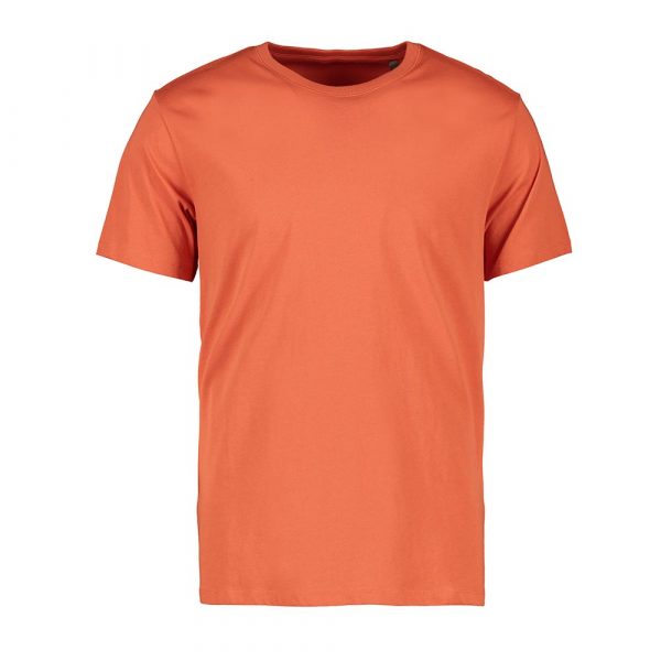 Bio O Neck T-Shirt für Herren / Unisex in Coral. Nachhaltig für privat Personen & Arbeitskleidung