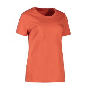 Bio O Neck T-Shirt für Frauen in Coral. Nachhaltig für privat Personen & Arbeitskleidung