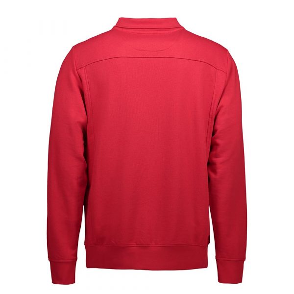 ID Herren Sweatshirt mit Zipper in Rot