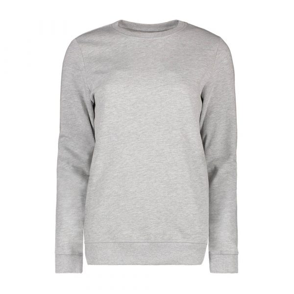 ID Bio Sweatshirt für Damen mit Rundhalsausschnitt in Grau meliert