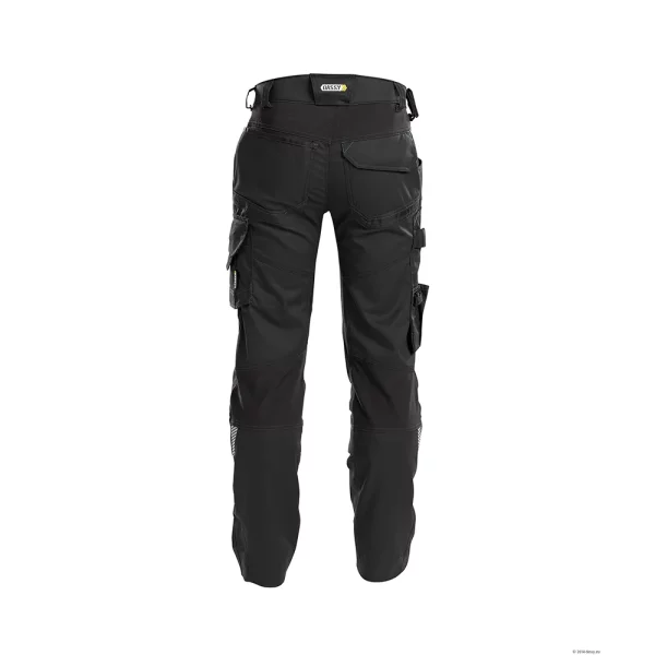 DASSY Dynax Bundhose mit Stretch und Kniepolstertaschen in Schwarz von hinten
